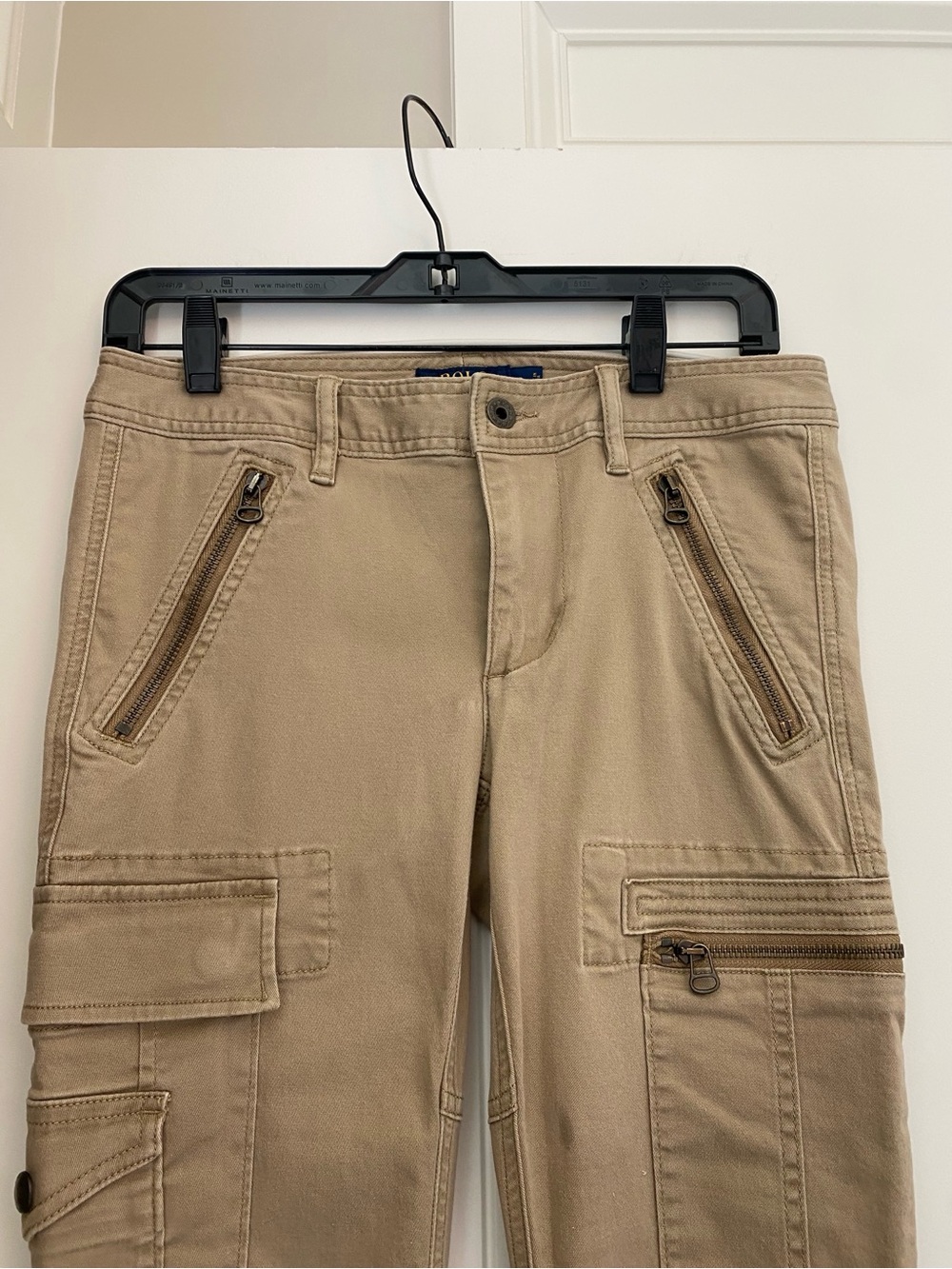 POLO RALPH LAUREN Beige Cargo Women’s Pants - Slim Skinny Utility Style